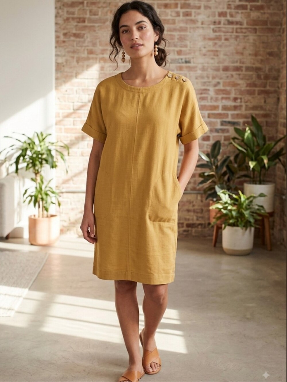 Pure Jill Mustard Yellow Dress 💛